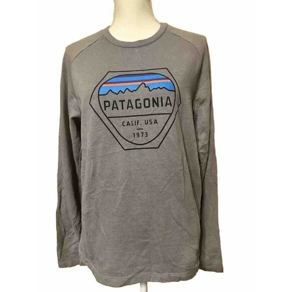 PATAGONIA Organic CotTon Graphic Print Crewneck Pullover Sweatshirt Small - Picture 1 of 5